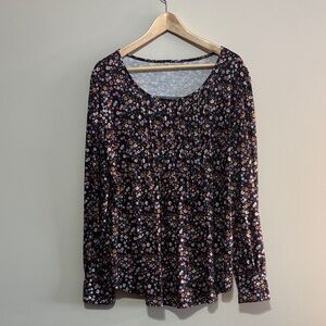 Floral Long Sleeve Women's Top NWOT 2XL